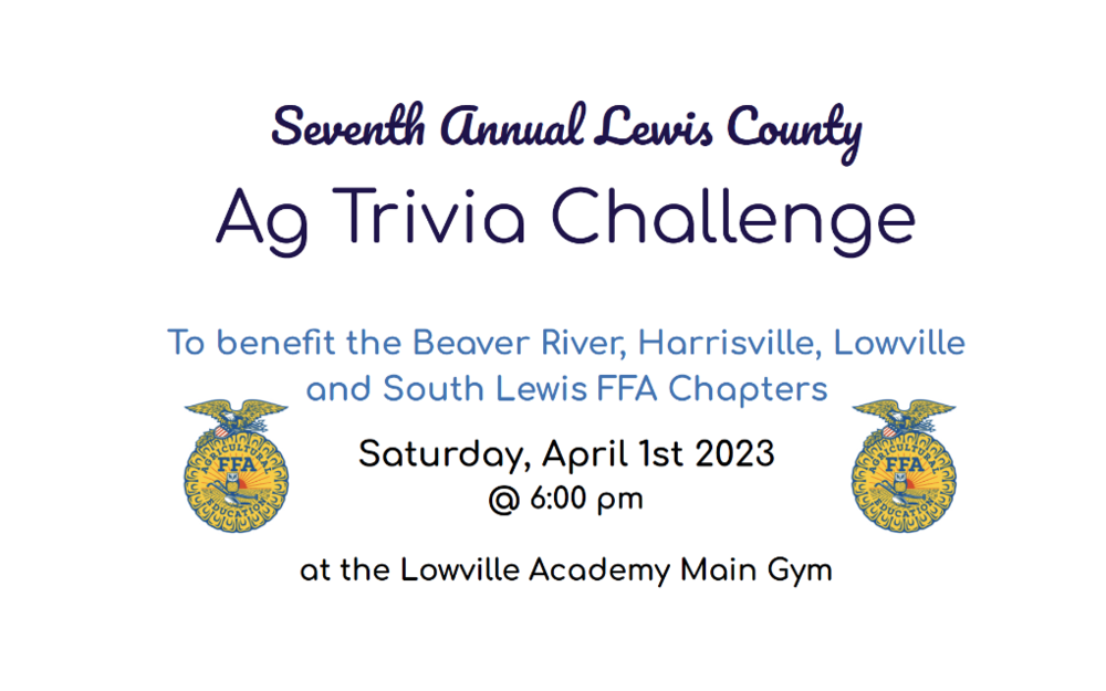 Seventh Annual Lewis County Ag Trivia Challenge
