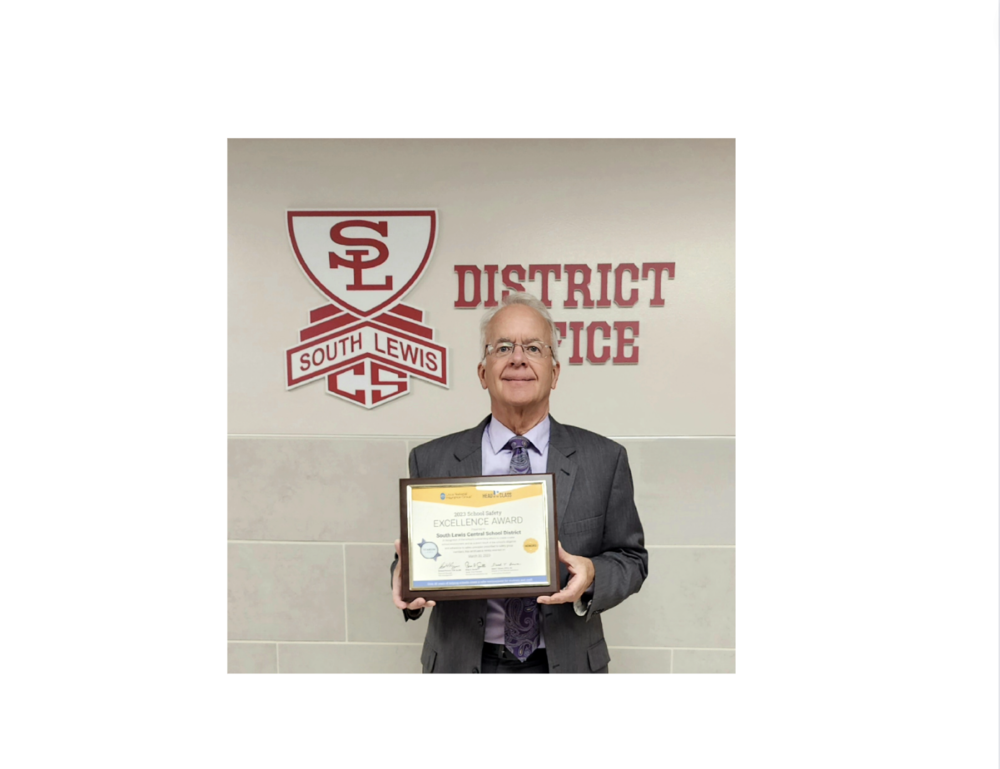 Mr. Yette holds the School Safety Excellence award