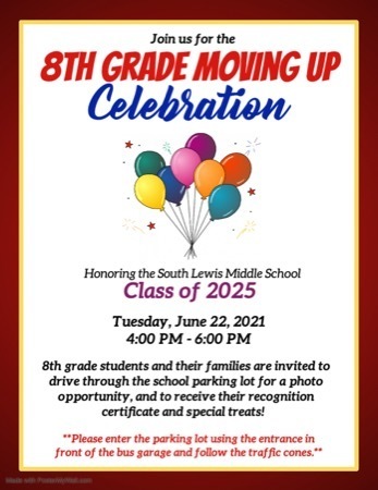 8th Grade Moving Up Celebration Flyer